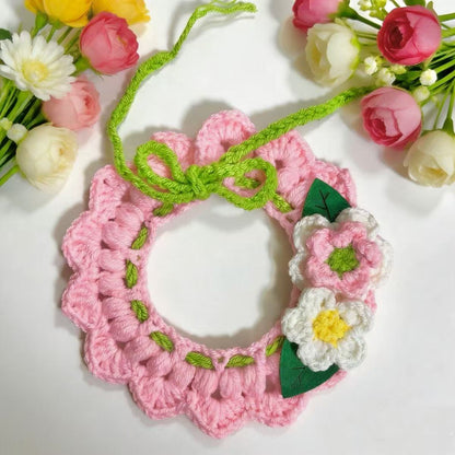 Cute Pet Knitted Drool Bib – Soft & Skin-Friendly